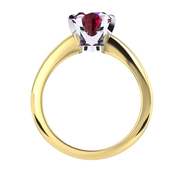 Mappin & Webb Hermione 18ct Yellow Gold And 6x4mm Ruby Ring