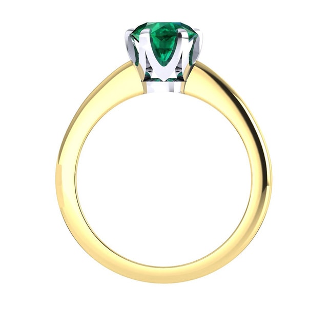 Mappin & Webb Hermione 18ct Yellow Gold And 6mm Emerald Ring