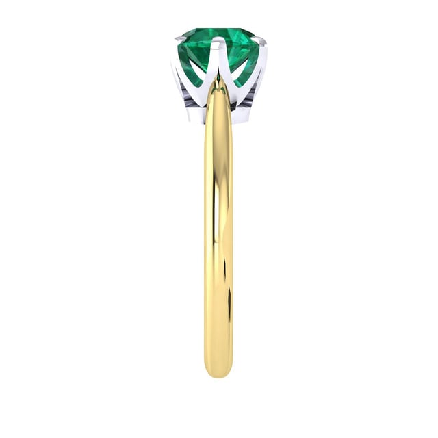 Mappin & Webb Hermione 18ct Yellow Gold And 6mm Emerald Ring