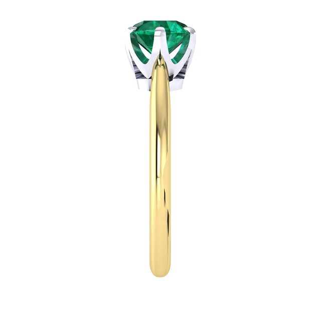 Mappin & Webb Hermione 18ct Yellow Gold And 6mm Emerald Ring