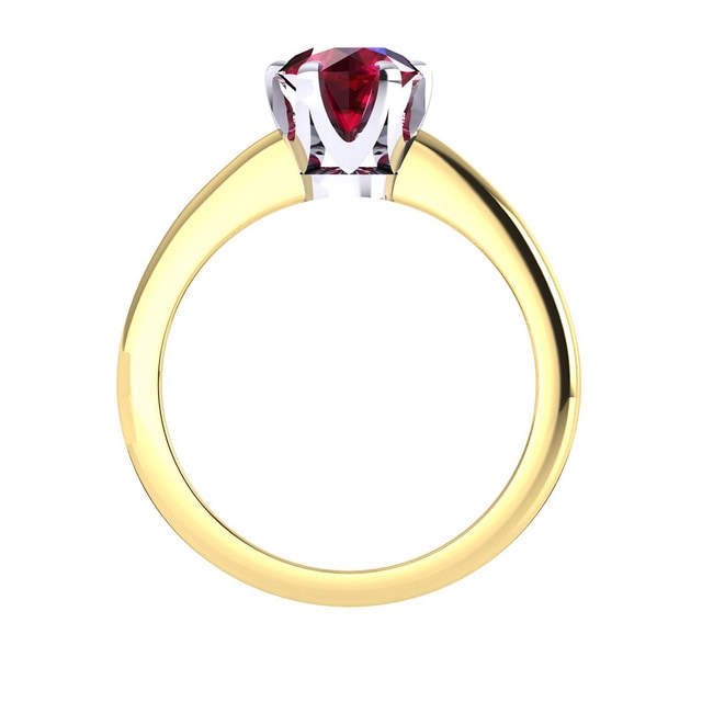 Mappin & Webb Hermione 18ct Yellow Gold And 6mm Ruby Ring