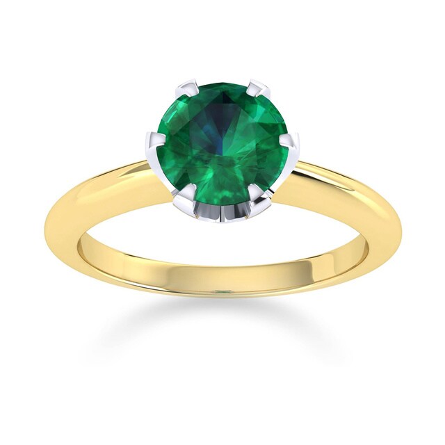 Mappin & Webb Hermione 18ct Yellow Gold And 5mm Emerald Ring