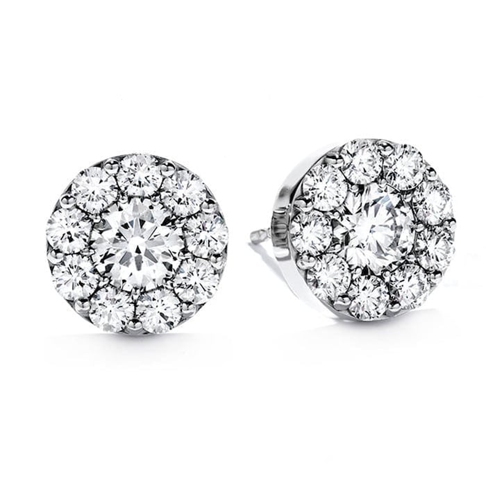 Hearts On Fire 18K White Gold Fulfillment 0.95cttw Diamond Stud Earrings, 7.5mm