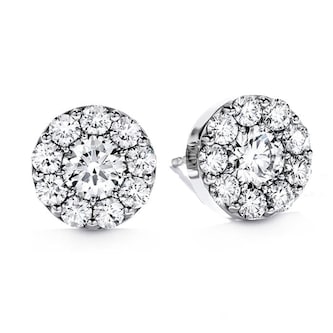 Hearts On Fire 18K White Gold Fulfillment 0.95cttw Diamond Stud Earrings, 7.5mm Hearts On Fire 18K White Gold Fulfillment 0.95cttw Diamond Stud Earrings, 7.5mm