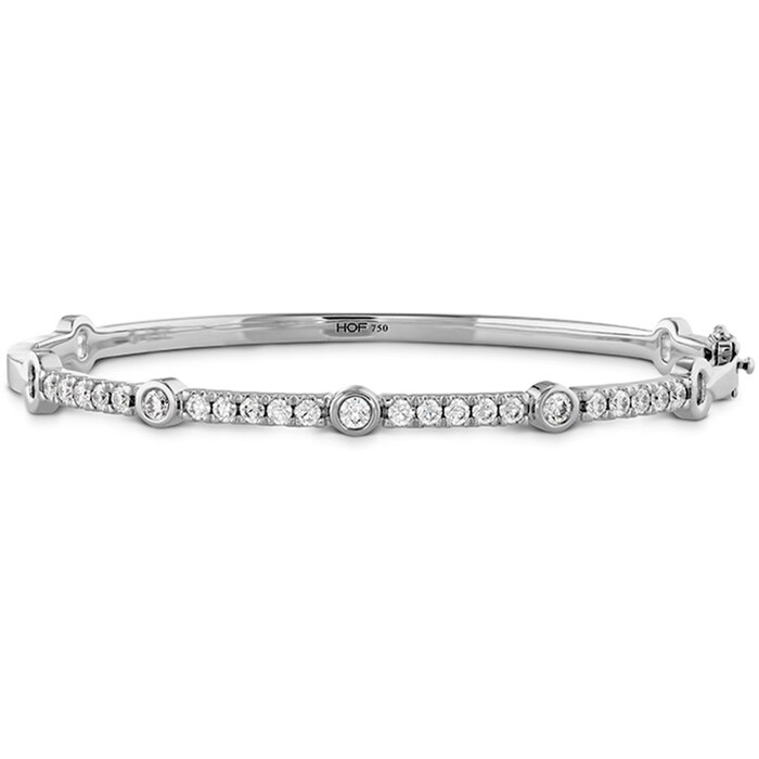 Hearts On Fire 18K White Gold Copley 1.05cttw Diamond Bangle