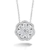 Hearts On Fire 18K White Gold Aurora 1.40cttw Diamond Cluster Pendant