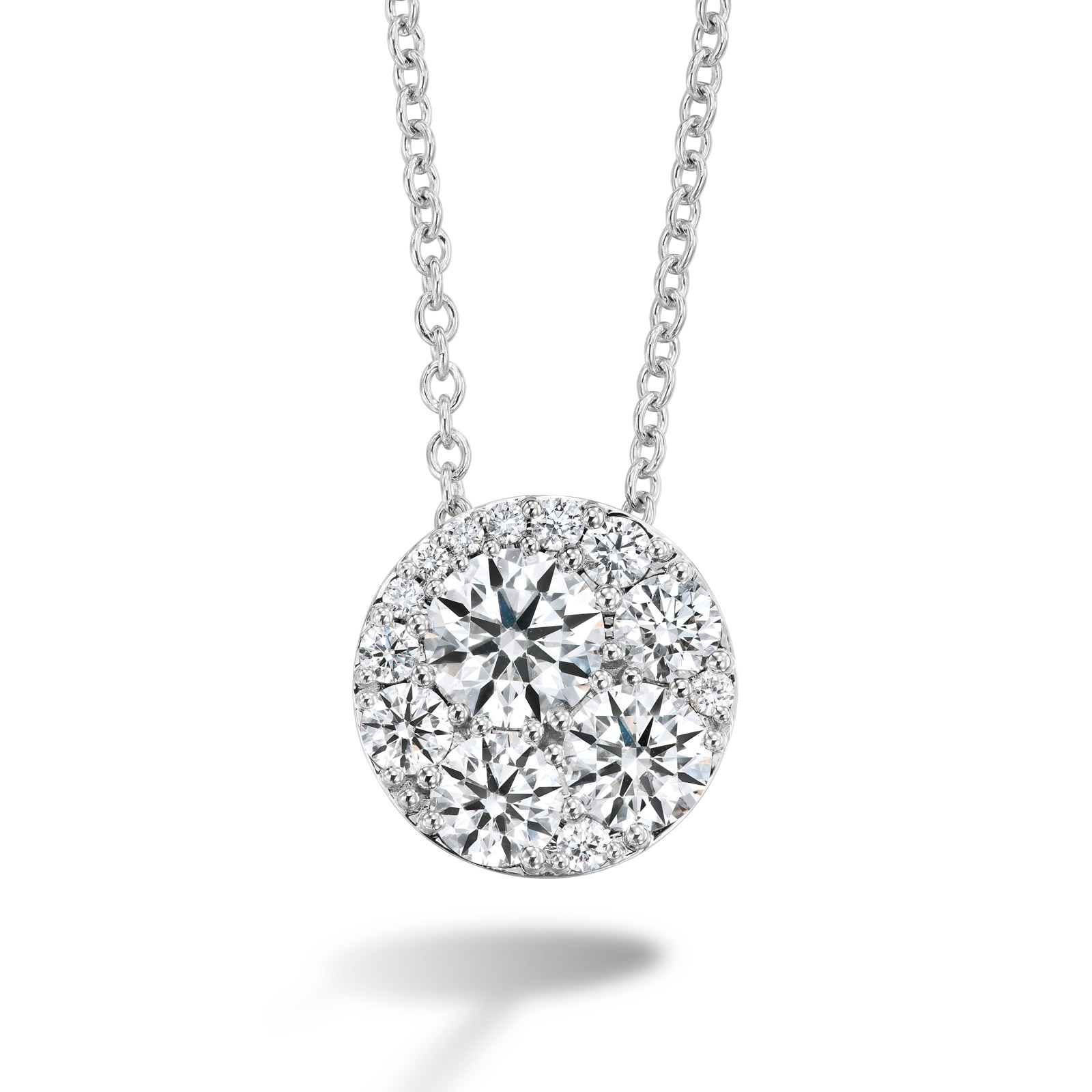 Hearts On Fire 18K White Gold Tessa 0.46cttw Diamond Circle Pendant