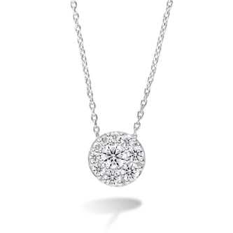 Hearts On Fire 18K White Gold Tessa 0.23cttw Diamond Circle Pendant Hearts On Fire 18K White Gold Tessa 0.23cttw Diamond Circle Pendant