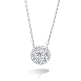 Hearts On Fire 18K White Gold Tessa 0.23cttw Diamond Circle Pendant