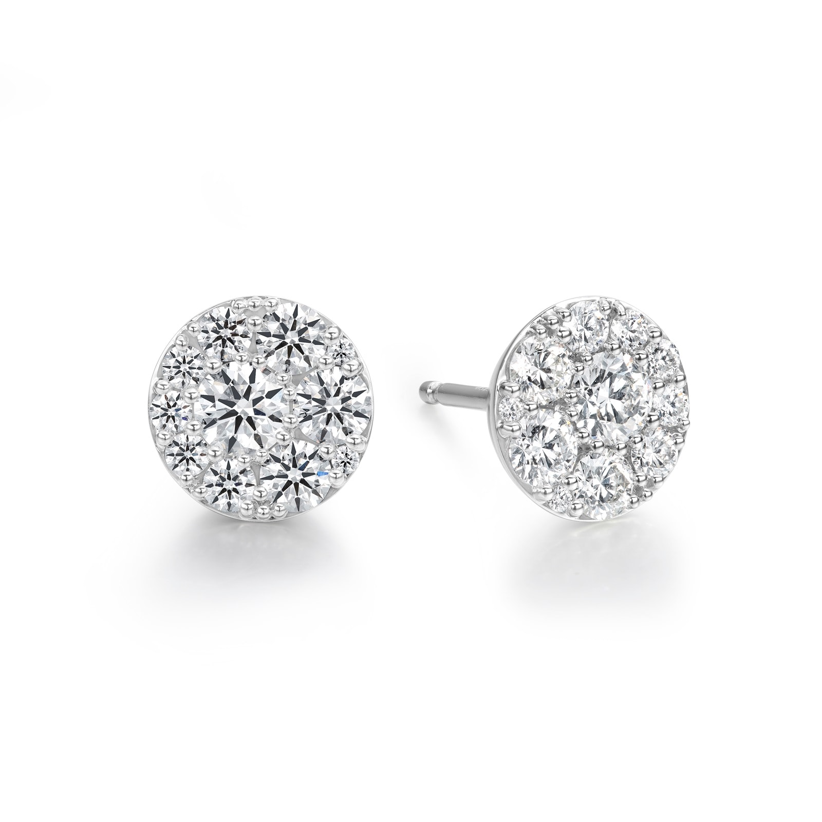 Hearts On Fire 18K White Gold Tessa 0.97cttw Diamond Circle Earrings Hearts On Fire 18K White Gold Tessa 0.97cttw Diamond Circle Earrings