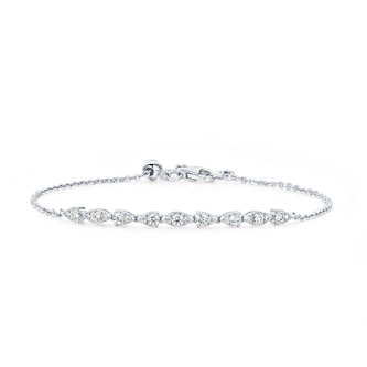 Hearts On Fire 18K White Gold Aerial Dewdrop 0.40cttw Diamond Bracelet Hearts On Fire 18K White Gold Aerial Dewdrop 0.40cttw Diamond Bracelet