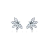 Hearts on Fire 18K White Gold Aerial Sunburst 1.32cttw Diamond Stud Earrings