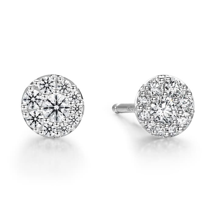 Hearts On Fire 18K White Gold Tessa 1.99cttw Diamond Circle Earrings