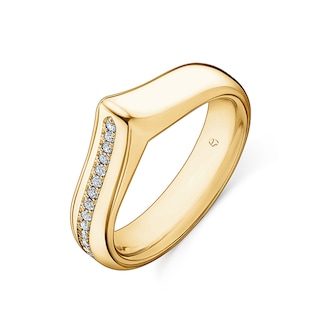 Hearts On Fire 18K Yellow Gold LU 0.20cttw Diamond Ring - Size 6.5 Hearts On Fire 18K Yellow Gold LU 0.20cttw Diamond Ring - Size 6.5