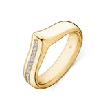 Hearts On Fire 18K Yellow Gold LU 0.20cttw Diamond Ring - Size 6.5