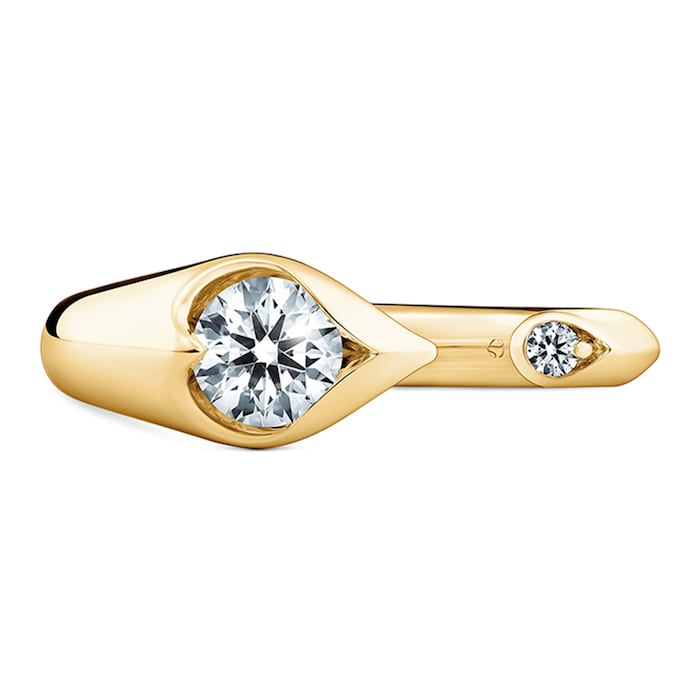 Hearts On Fire 18K Yellow Gold LU 0.50cttw Diamond Open Droplet Ring