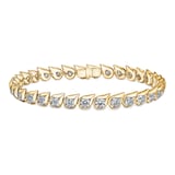 Hearts On Fire 18K Yellow Gold 6.40cttw Diamond Droplet Bracelet - Size 7"