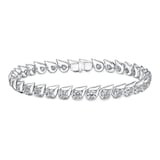 Hearts On Fire 18K White Gold 6.40cttw Diamond Droplet Bracelet - Size 7"