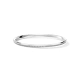 Hearts On Fire 18K White Gold Barre 0.70cttw Pavé Diamond Bangle