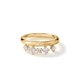 Hearts On Fire 18K Yellow Gold Barre 0.30cttw Floating Diamond Ring - Size 6.5 Hearts On Fire 18K Yellow Gold Barre 0.30cttw Floating Diamond Ring - Size 6.5