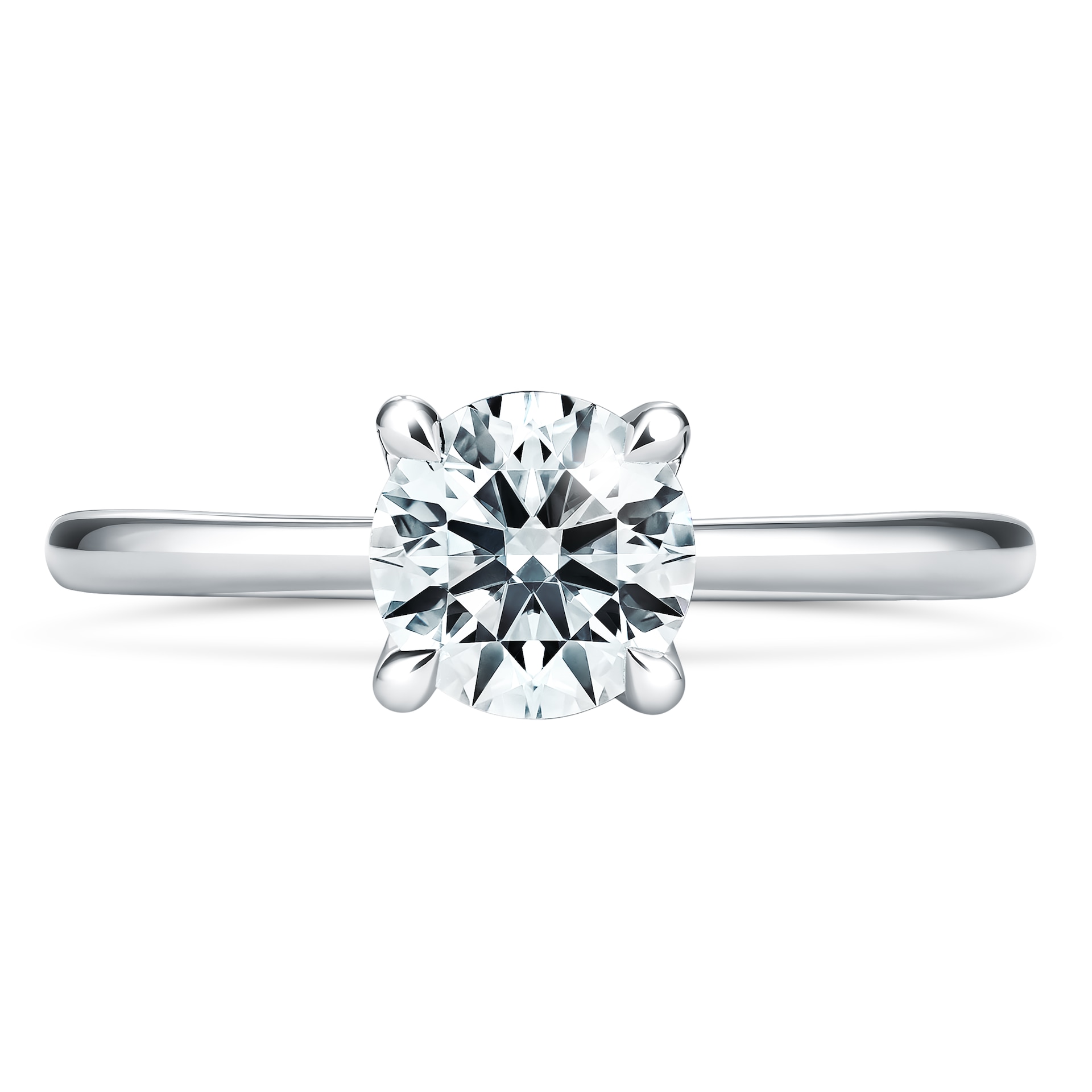 Hearts On Fire 18K White Gold Vela 0.50cttw Diamond Solitaire Ring - Size 6.5 Hearts On Fire 18K White Gold Vela 0.50cttw Diamond Solitaire Ring - Size 6.5