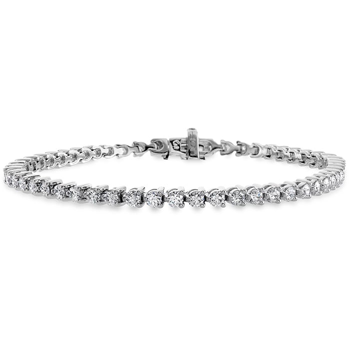 Hearts On Fire 18K White Gold Temptation Three Prong 4.50cttw Diamond Bracelet