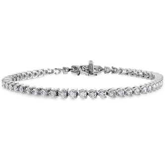 Hearts On Fire 18K White Gold Temptation Three Prong 4.50cttw Diamond Bracelet Hearts On Fire 18K White Gold Temptation Three Prong 4.50cttw Diamond Bracelet