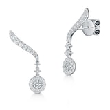 Hearts On Fire 18K White Gold Vela 0.80cttw Diamond Drop Earrings