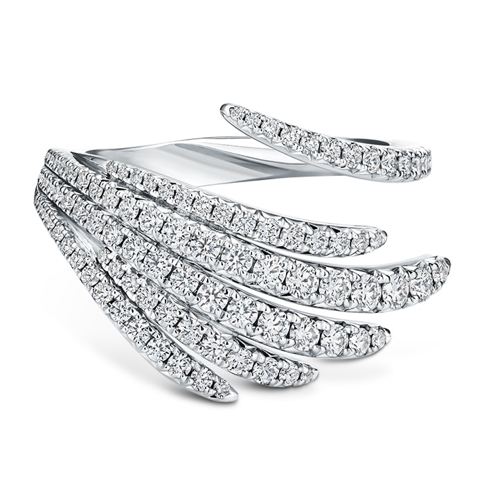 Hearts On Fire 18K White Gold Vela 0.90cttw Diamond Cocktail Ring - Size 6.5 Hearts On Fire 18K White Gold Vela 0.90cttw Diamond Cocktail Ring - Size 6.5