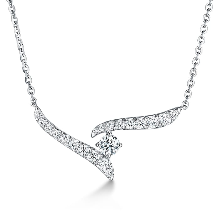 Hearts On Fire 18K White Gold Vela Crossover 0.85cttw Diamond Pendant Hearts On Fire 18K White Gold Vela Crossover 0.85cttw Diamond Pendant