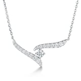 Hearts On Fire 18K White Gold Vela Crossover 0.85cttw Diamond Pendant