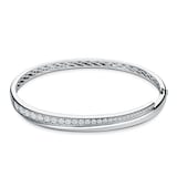 Hearts On Fire 18K White Gold Vela Crossover 1.15cttw Diamond Bangle