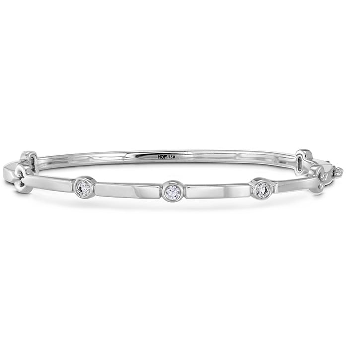 Hearts On Fire 18K White Gold Copley 0.12cttw Diamond Multi Stone Bangle