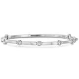 Hearts On Fire 18K White Gold Copley 0.12cttw Diamond Multi Stone Bangle