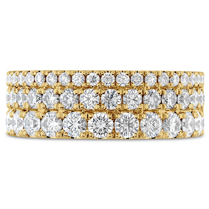 Hearts On Fire 18K Yellow Gold Grace Triple Row 1.56cttw Diamond Ring - Size 6.5 Hearts On Fire 18K Yellow Gold Grace Triple Row 1.56cttw Diamond Ring - Size 6.5