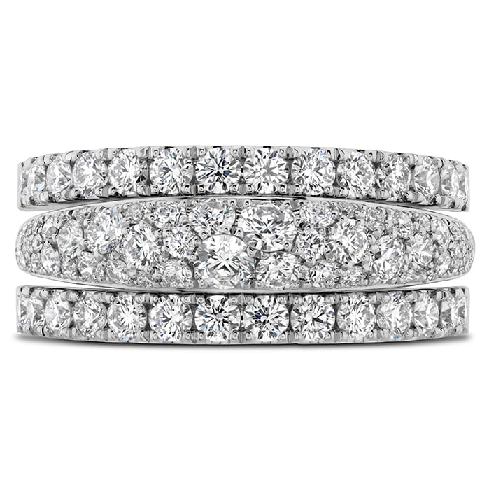 Hearts On Fire 18K White Gold Grace Triple Row 1.56cttw Diamond Ring - Size 6.5 Hearts On Fire 18K White Gold Grace Triple Row 1.56cttw Diamond Ring - Size 6.5