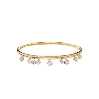 Hearts On Fire 18K Yellow Gold Barre Floating Diamond Pave Bangle