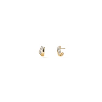 Hearts on Fire 18K Yellow Gold Inside Out 0.40cttw Diamond Flip Huggie Earrings