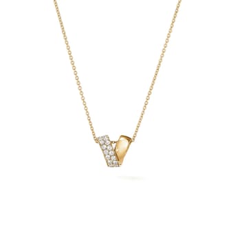 Hearts on Fire 18K Yellow Gold Inside Out 0.40cttw Diamond Pendant Necklace