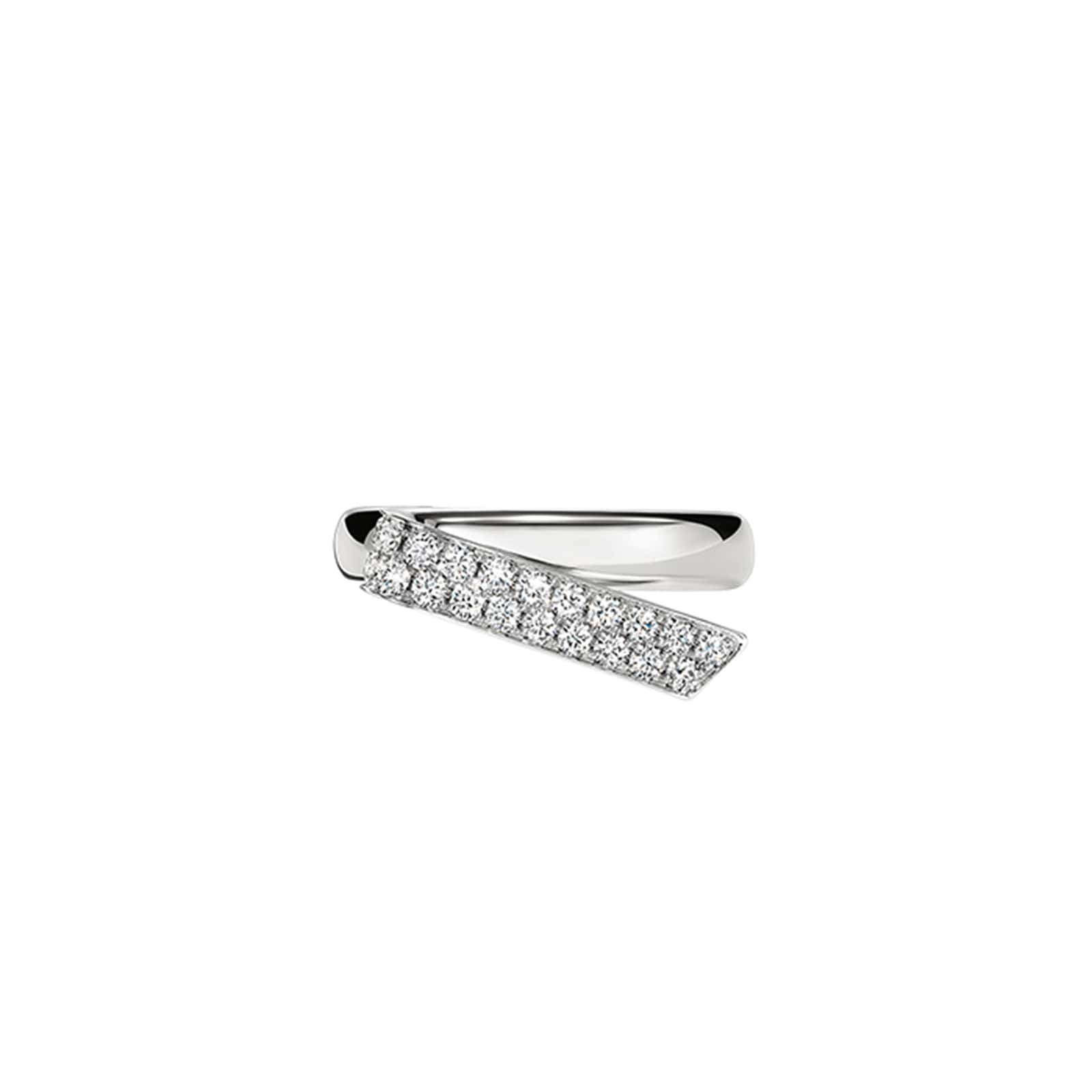 Hearts On Fire 18K White Gold Inside/Out Diamond Flip Ring - Size 6.5