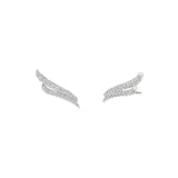 Hearts on Fire 18K White Gold Vela 0.45cttw Diamond Double Row Climber Earrings