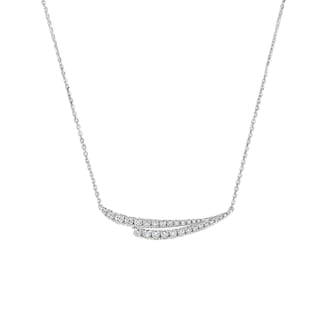 Hearts on Fire 18K White Gold Vela 0.40cttw Diamond 2 Row Necklace