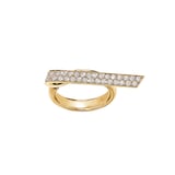 Hearts On Fire 18K Yellow Gold Inside/Out Diamond Elongated Flip Ring - Size 6.5