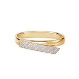 Hearts On Fire 18K Yellow Gold Inside/Out Diamond Flip Bangle