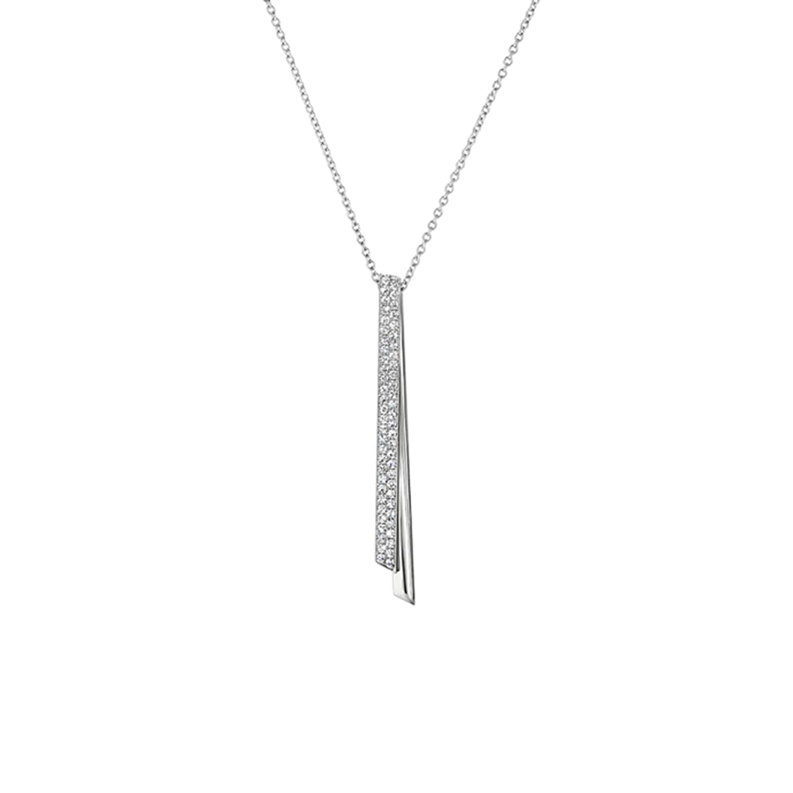 Hearts On Fire 18K White Gold Inside/Out Diamond Pendant Necklace Hearts On Fire 18K White Gold Inside/Out Diamond Pendant Necklace