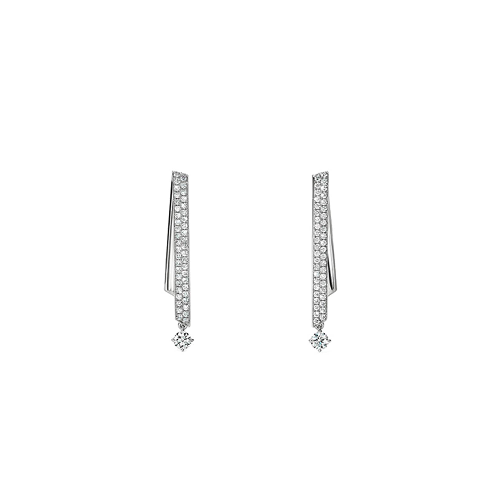 Hearts On Fire 18K White Gold Inside/Out Diamond Stiletto Flip Petite Drop Earrings