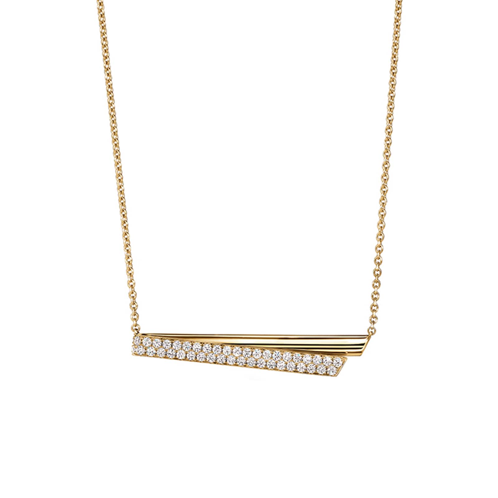 Hearts On Fire 18K Yellow Gold Inside/Out Diamond Flip Pendant Necklace Hearts On Fire 18K Yellow Gold Inside/Out Diamond Flip Pendant Necklace