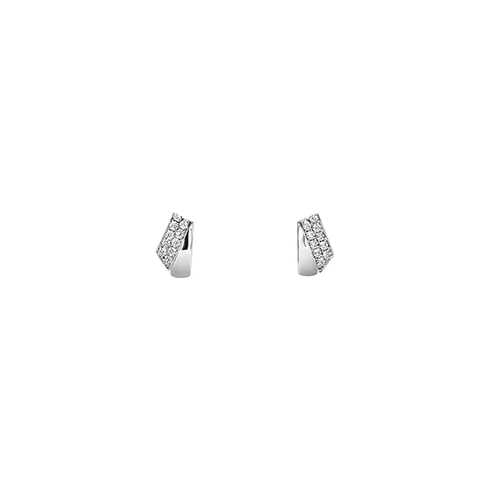 Hearts On Fire 18K White Gold Inside/Out Diamond Flip Huggie Earrings