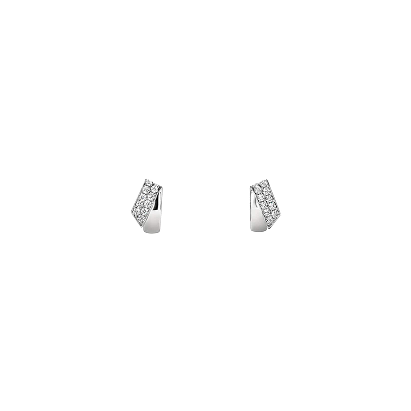 Hearts On Fire 18K White Gold Inside/Out Diamond Flip Huggie Earrings Hearts On Fire 18K White Gold Inside/Out Diamond Flip Huggie Earrings