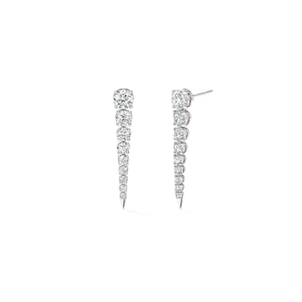 Hearts on Fire 18K White Gold Icicle 3.30cttw Diamond Drop Earrings